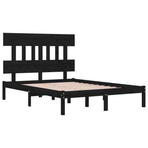 Okvir za krevet od masivne borovine crni 200 x 200 cm - Crna 200 x 200 cm Cijena
