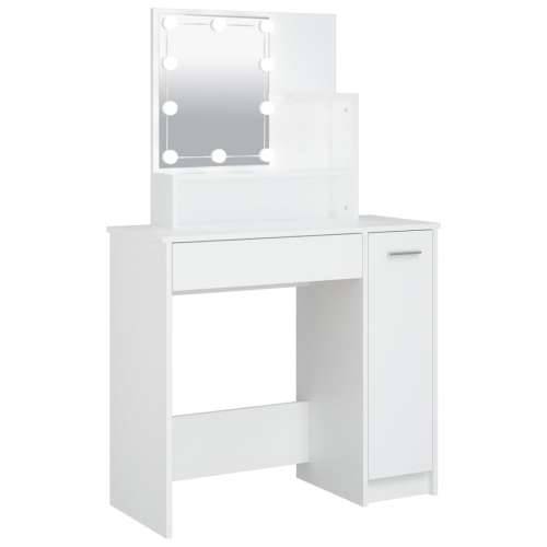 Toaletni stolić s LED svjetlima bijeli 86,5x35x136 cm Cijena