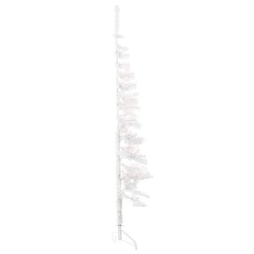 Tanka umjetna polovica božićnog drvca sa stalkom bijela 120 cm - Bijela 120 cm 1 Cijena