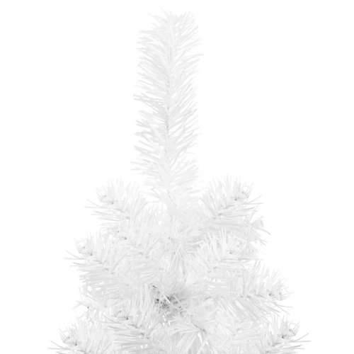 Tanka umjetna polovica božićnog drvca sa stalkom bijela 120 cm - Bijela 120 cm 1 Cijena