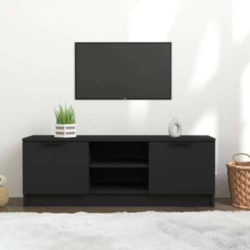 TV ormarić crni 102 x 35 x 36,5 cm od konstruiranog drva - Crna 1 Cijena