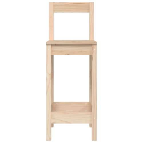 Barske stolice 2 kom 40 x 41,5 x 112 cm od masivne borovine - Prirodna 40 x 41.5 x 112 cm 2 s naslonom za leđa Cijena