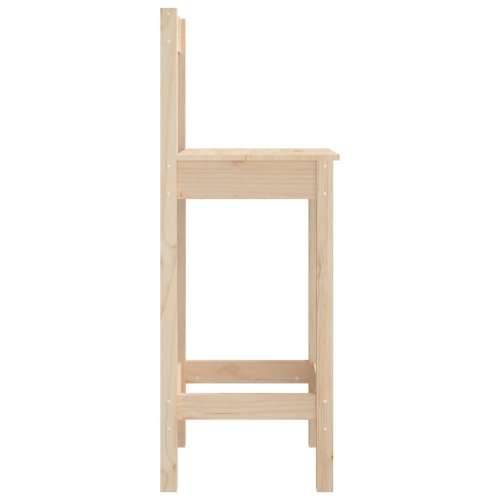 Barske stolice 2 kom 40 x 41,5 x 112 cm od masivne borovine - Prirodna 40 x 41.5 x 112 cm 2 s naslonom za leđa Cijena