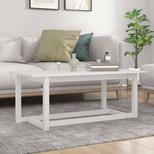 Stolić za kavu bijeli 110 x 55 x 45 cm od masivne borovine - Bijela 110 x 55 x 45 cm 1 Cijena