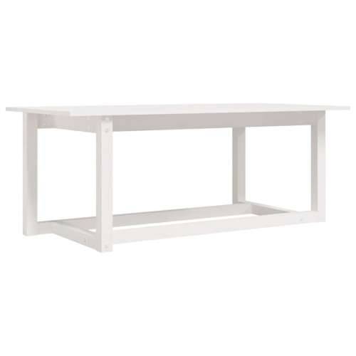 Stolić za kavu bijeli 110 x 55 x 45 cm od masivne borovine - Bijela 110 x 55 x 45 cm 1 Cijena