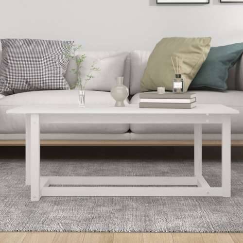 Stolić za kavu bijeli 110 x 55 x 45 cm od masivne borovine - Bijela 110 x 55 x 45 cm 1 Cijena