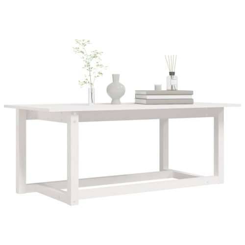 Stolić za kavu bijeli 110 x 55 x 45 cm od masivne borovine - Bijela 110 x 55 x 45 cm 1 Cijena