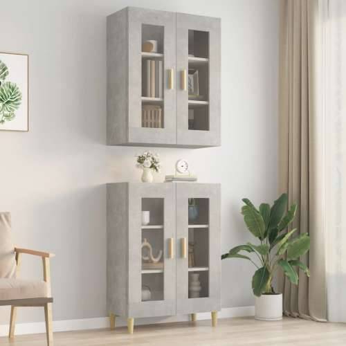 Viseći zidni ormarić siva boja betona 69,5 x 34 x 90 cm - Beton siva 1 Cijena