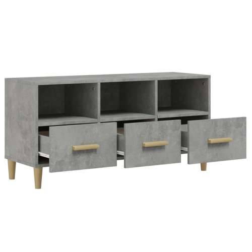 TV ormarić boja betona 102 x 36 x 50 cm od konstruiranog drva - Beton siva 1 Cijena