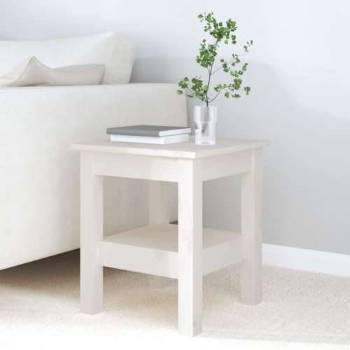 Stolić za kavu bijeli 35 x 35 x 40 cm od masivne borovine - Bijela 35 x 35 x 40 cm 1 Cijena