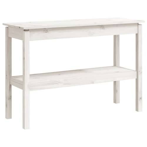 Konzolni stol bijeli 110x40x75 cm od masivne borovine - Bijela 1 110 cm Cijena