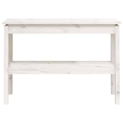 Konzolni stol bijeli 110x40x75 cm od masivne borovine - Bijela 1 110 cm Cijena