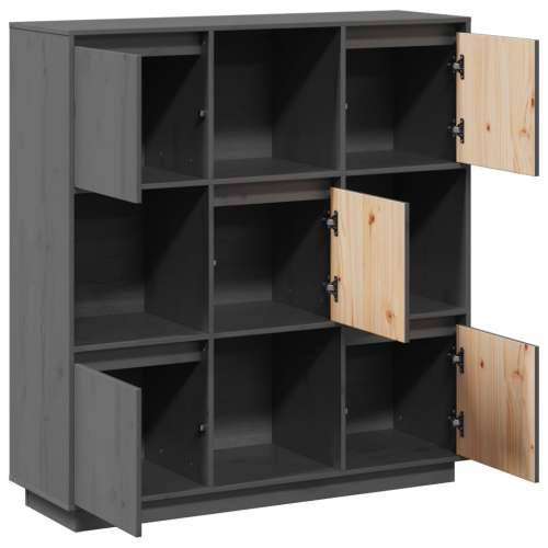 Visoka komoda siva 110,5x35x117 cm od masivne borovine Siva 1 Cijena