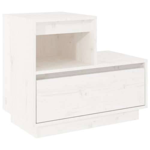 Noćni ormarići bijeli 60 x 34 x 51 cm od masivne borovine - Bijela 1 Cijena
