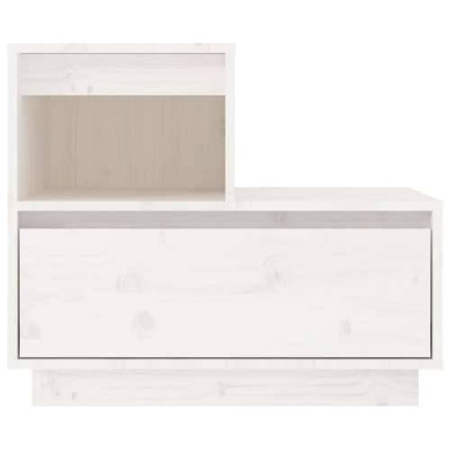 Noćni ormarići bijeli 60 x 34 x 51 cm od masivne borovine - Bijela 1 Cijena