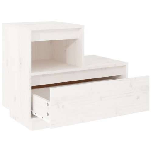 Noćni ormarići bijeli 60 x 34 x 51 cm od masivne borovine - Bijela 1 Cijena