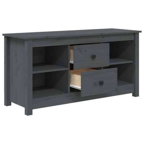 TV ormarić sivi 103 x 36,5 x 52 cm od masivne borovine - Siva 1 Cijena