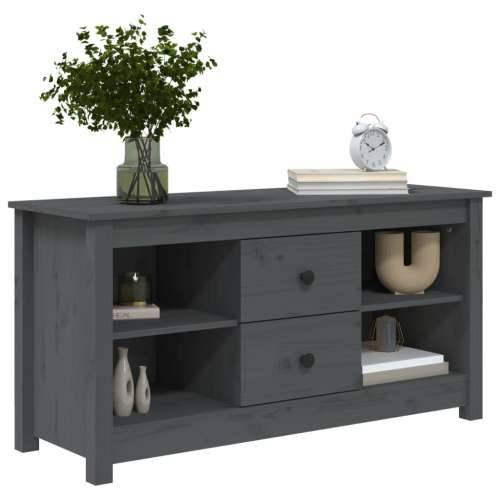 TV ormarić sivi 103 x 36,5 x 52 cm od masivne borovine - Siva 1 Cijena