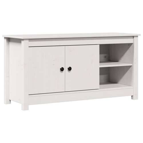 TV ormarić bijeli 103 x 36,5 x 52 cm od masivne borovine - Bijela 1 Cijena