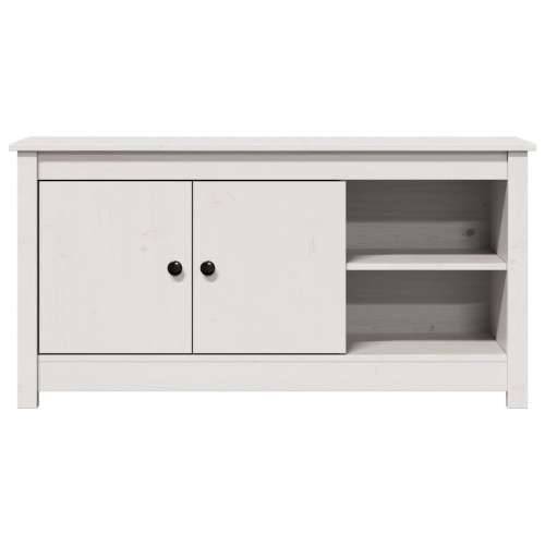 TV ormarić bijeli 103 x 36,5 x 52 cm od masivne borovine - Bijela 1 Cijena