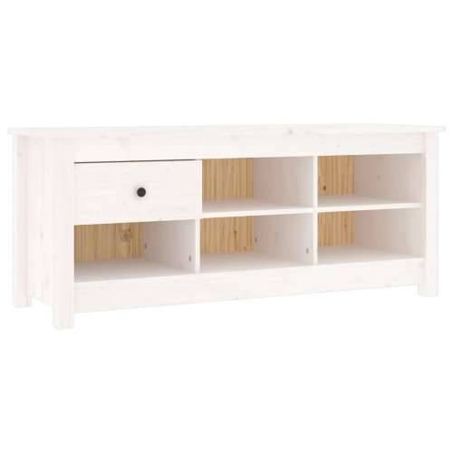 Ormarić za cipele bijeli 110 x 38 x 45,5 cm od masivne borovine - Bijela 1 Cijena