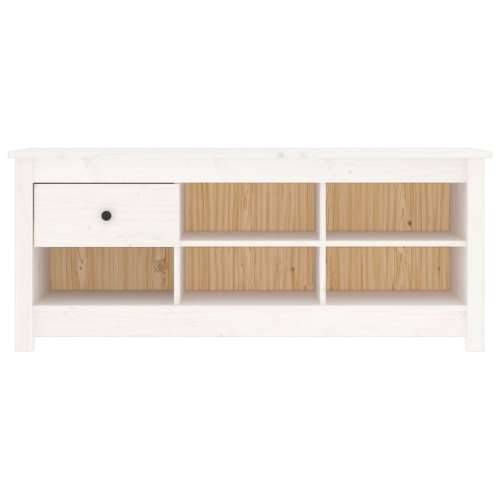 Ormarić za cipele bijeli 110 x 38 x 45,5 cm od masivne borovine - Bijela 1 Cijena