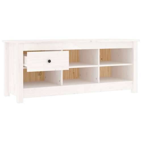 Ormarić za cipele bijeli 110 x 38 x 45,5 cm od masivne borovine - Bijela 1 Cijena