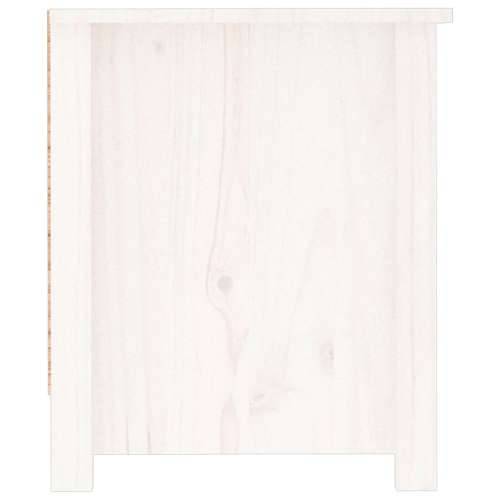 Ormarić za cipele bijeli 110 x 38 x 45,5 cm od masivne borovine - Bijela 1 Cijena