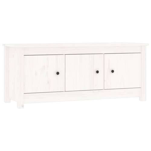 Ormarić za cipele bijeli 110 x 38 x 45,5 cm od masivne borovine - Bijela 1 Cijena