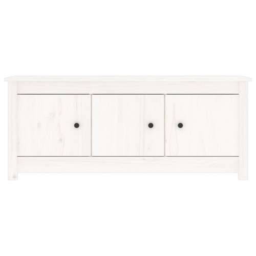 Ormarić za cipele bijeli 110 x 38 x 45,5 cm od masivne borovine - Bijela 1 Cijena