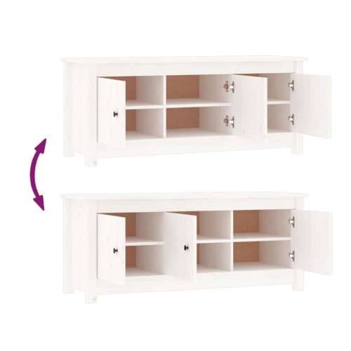 Ormarić za cipele bijeli 110 x 38 x 45,5 cm od masivne borovine - Bijela 1 Cijena