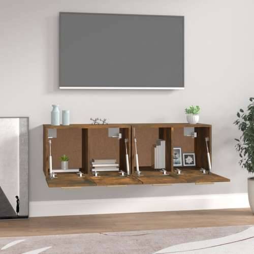 Zidni ormarići 2 kom boja hrasta 60x36,5x35cm konstruirano drvo - Dimljeni hrast 60 x 36.5 x 35 cm 1 Cijena