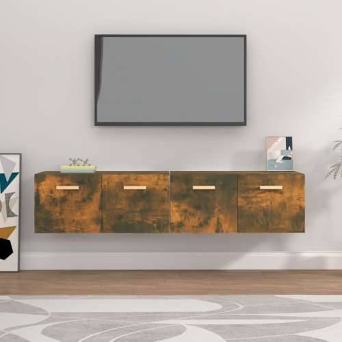 Zidni ormarići 2 kom boja dimljenog hrasta 80x35x36,5 cm drveni - Dimljeni hrast 80 x 35 x 36.5 cm 1 Cijena