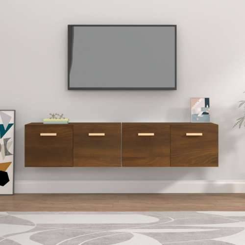 Zidni ormarići 2 kom boja smeđeg hrasta 80x35x36,5 cm drveni - Smeđi hrast 80 x 35 x 36.5 cm 1 Cijena
