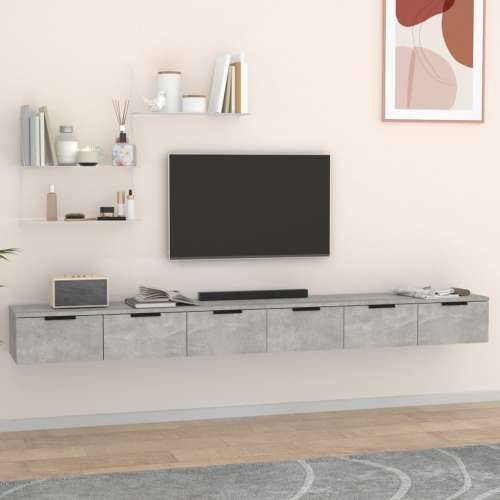 Zidni ormarići 2 kom boja siva betona 102x30x20 cm drveni - Beton siva 2 1 Cijena