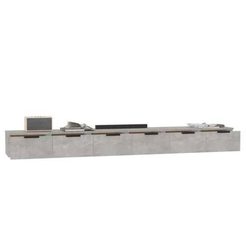 Zidni ormarići 2 kom boja siva betona 102x30x20 cm drveni - Beton siva 2 1 Cijena