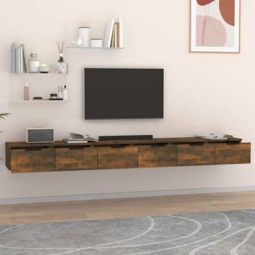 Zidni ormarići 2 kom boja hrasta 102x30x20 cm konstruirano drvo - Dimljeni hrast 2 1 Cijena