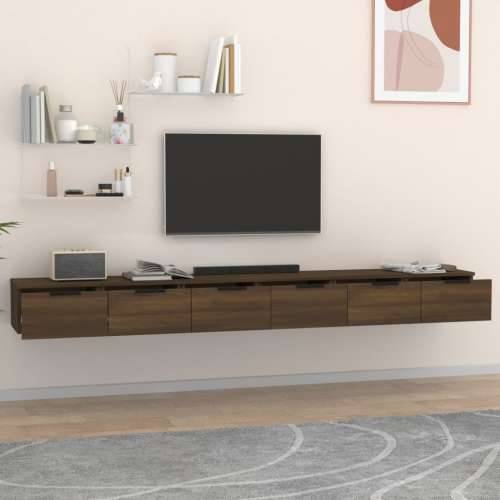 Zidni ormarići 2 kom boja hrasta 102x30x20 cm konstruirano drvo - Smeđi hrast 2 1 Cijena