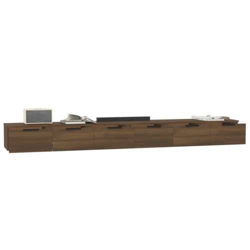 Zidni ormarići 2 kom boja hrasta 102x30x20 cm konstruirano drvo - Smeđi hrast 2 1 Cijena