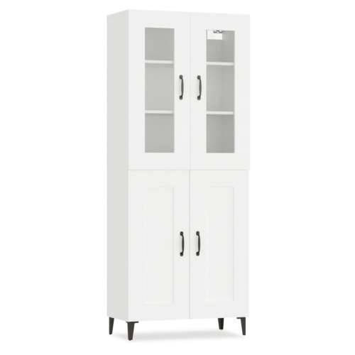 Visoka komoda bijela 69,5x34x180 cm konstruirano drvo - Bijela 1 Cijena