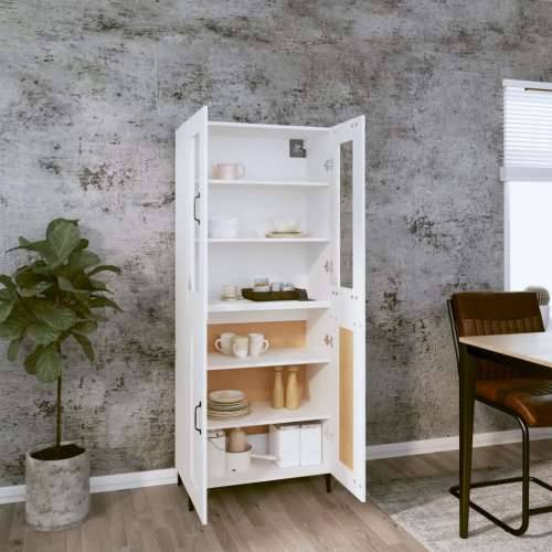 Visoka komoda bijela 69,5x34x180 cm konstruirano drvo - Bijela 1 Cijena