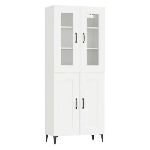 Visoka komoda bijela 69,5x34x180 cm konstruirano drvo - Bijela 1 Cijena