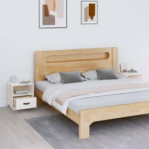 Noćni ormarići 2 kom bijeli 40 x 34 x 45 cm od masivne borovine - Bijela 2 Cijena
