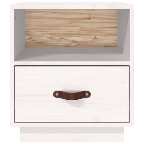 Noćni ormarići 2 kom bijeli 40 x 34 x 45 cm od masivne borovine - Bijela 2 Cijena