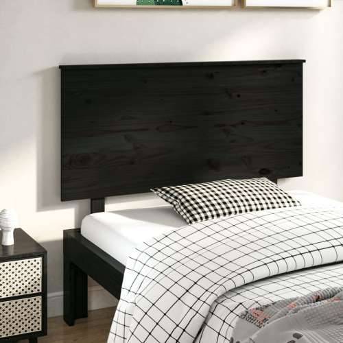 Uzglavlje za krevet crni 124 x 6 x 82,5 cm od masivne borovine - Crna 124 x 82.5 cm 1 Cijena