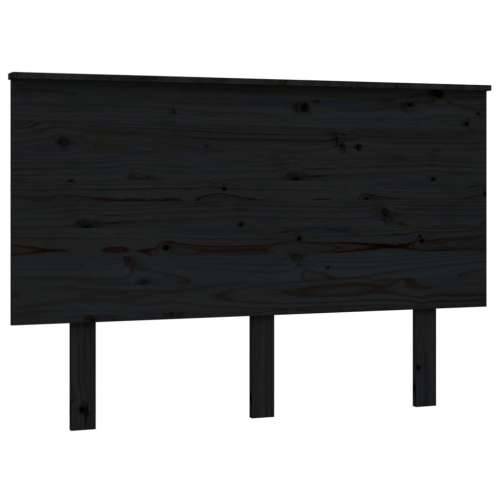 Uzglavlje za krevet crni 124 x 6 x 82,5 cm od masivne borovine - Crna 124 x 82.5 cm 1 Cijena