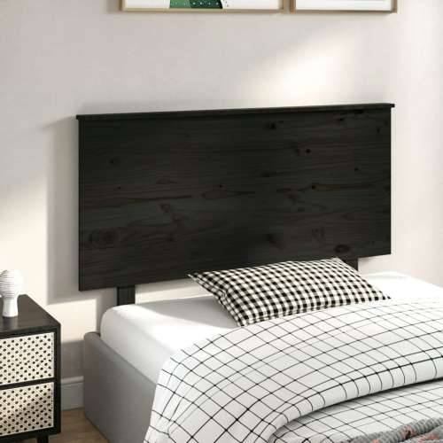 Uzglavlje za krevet crni 124 x 6 x 82,5 cm od masivne borovine - Crna 124 x 82.5 cm 1 Cijena