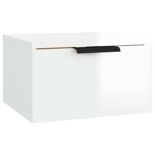 Zidni noćni ormarić bijeli visokog sjaja 34 x 30 x 20 cm - Visoko sjajno bijela 1 Cijena