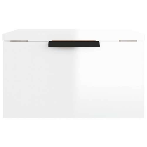 Zidni noćni ormarić bijeli visokog sjaja 34 x 30 x 20 cm - Visoko sjajno bijela 1 Cijena