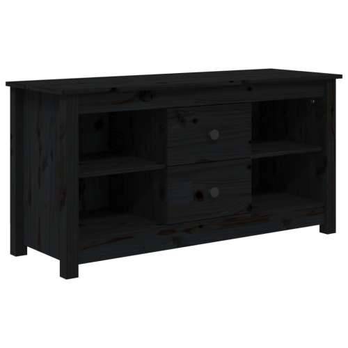 TV ormarić crni 103 x 36,5 x 52 cm od masivne borovine - Crna 1 Cijena